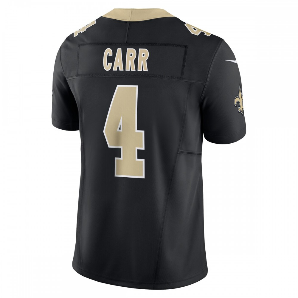 Derek Carr New Orleans Saints Nike Vapor F.U.S.E. Limited Jersey - Black-GridironStore